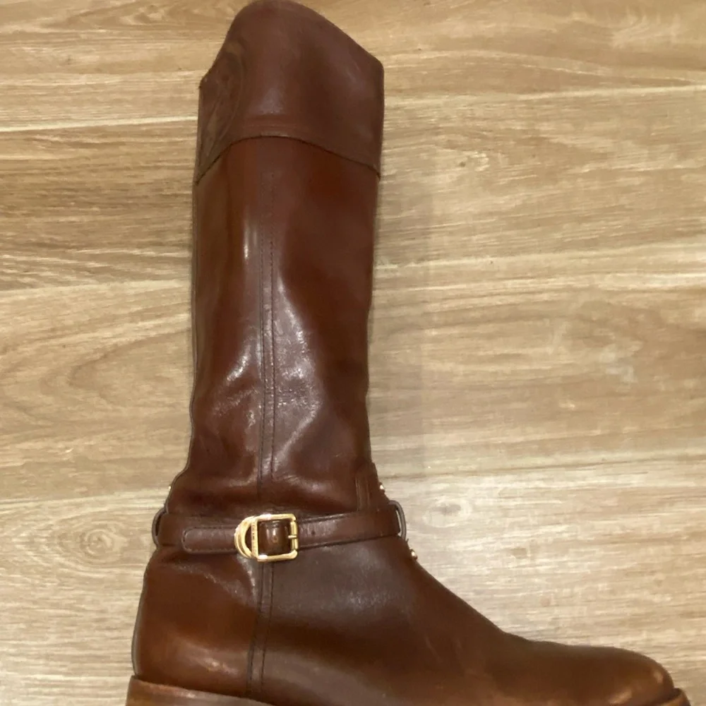 Tory Burch Brown Leather Riding Boots - Picture 6 of 16